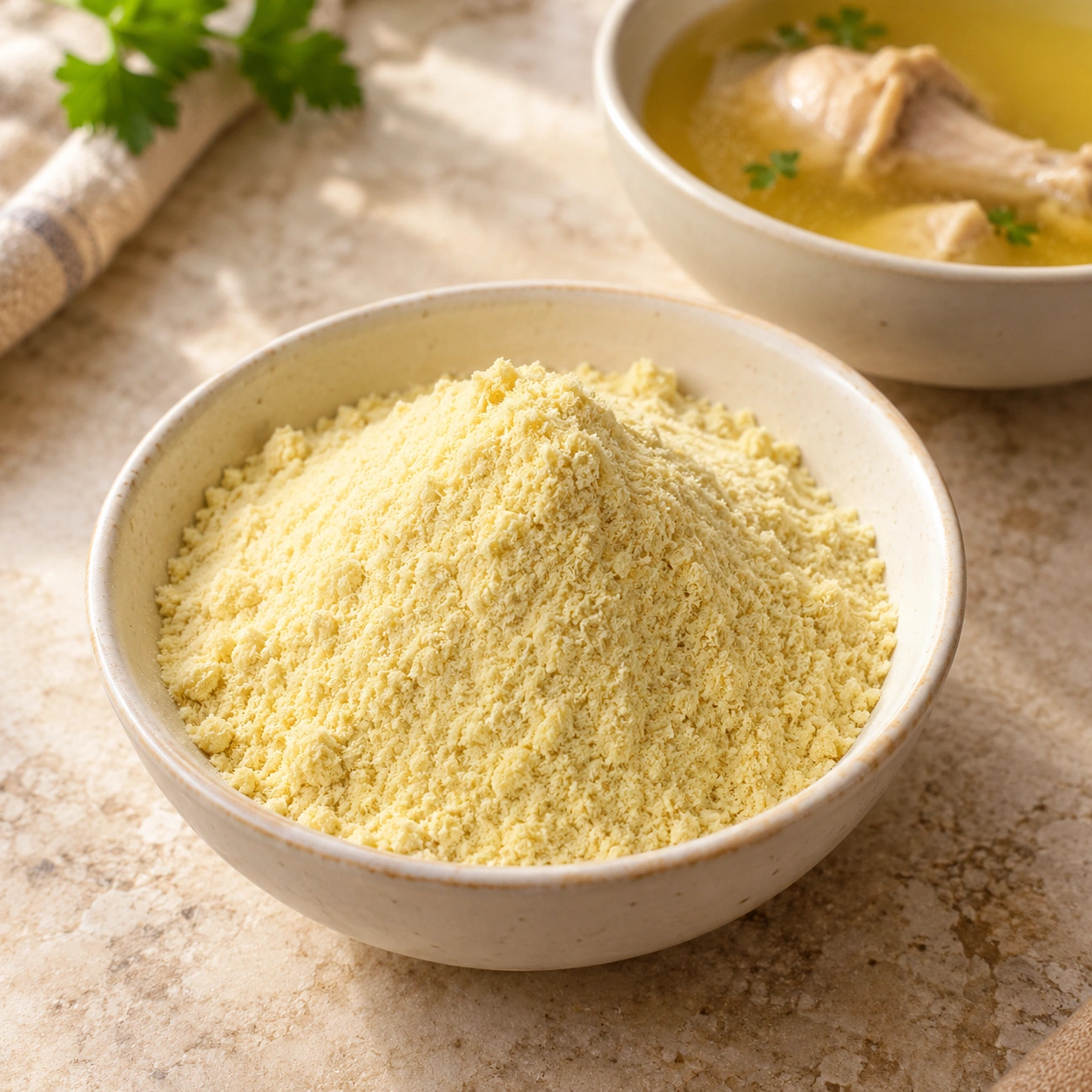 Hühnerbrühe und Suppenbasen