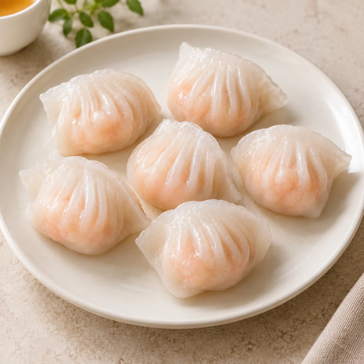 28g Shrimp Dumpling (Machine-Made) · Пример подачи