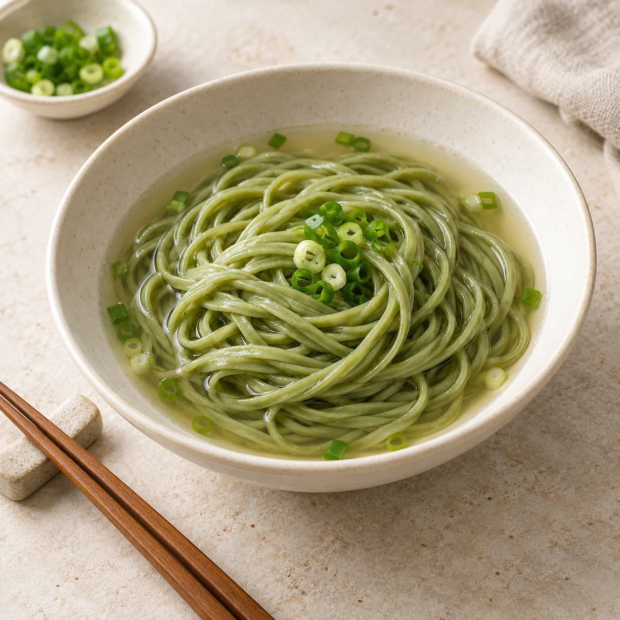 Hot Pot Noodles - Spinach 220g · Sugerencia de presentación